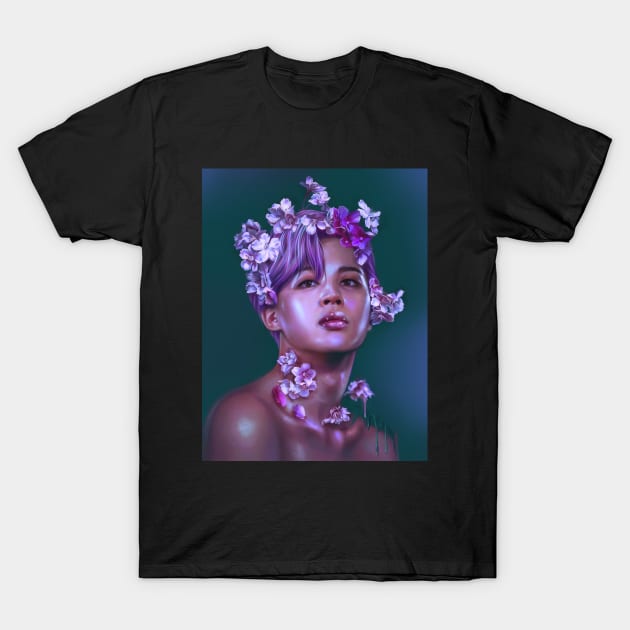 Flower Jimin T-Shirt by EllenDrawings